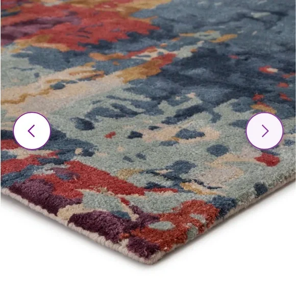 Abstract Multicolor Area Rug - Picture 4 of 4